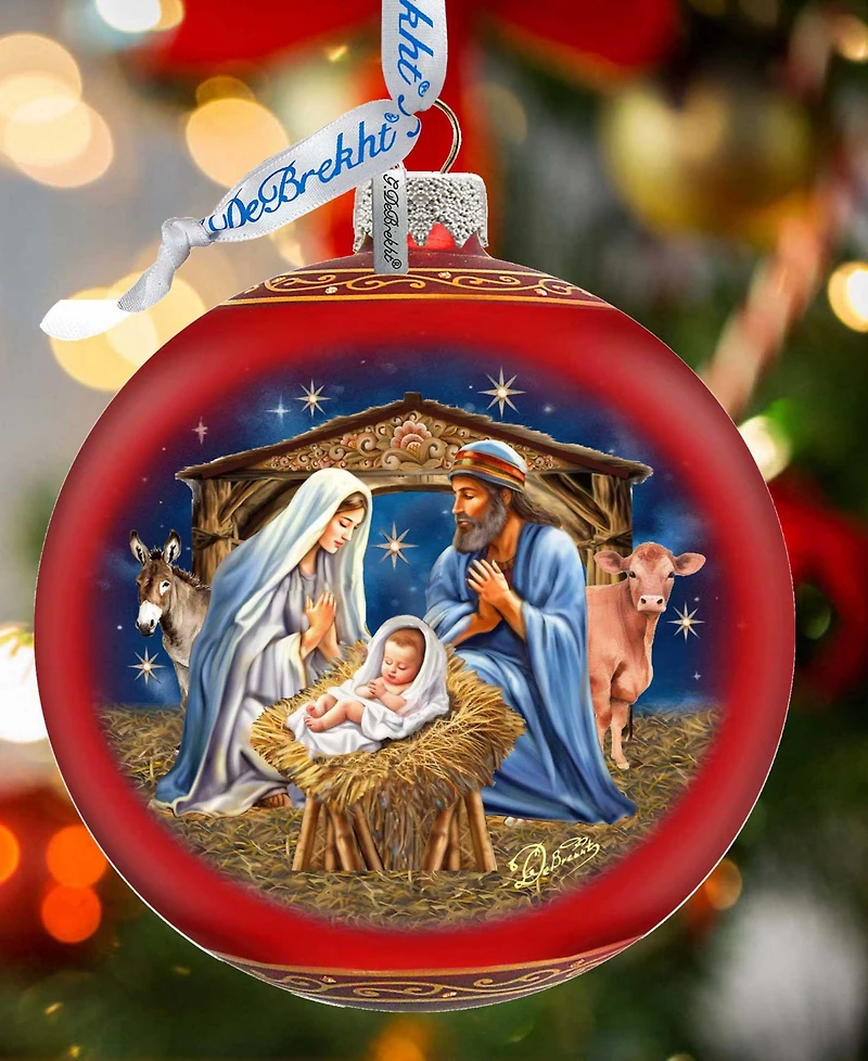 G. Debrekht From Stable to Savior Le Glass Ornament