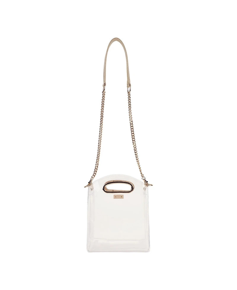 Packed Party Clear Stadium Crossbody Bag Women Fashion Clear Purse or Handbag Trendy Look for Ladies at Work, Travel, and Game Day