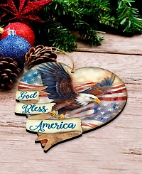 Designocracy God Bless America Christmas Ornament
