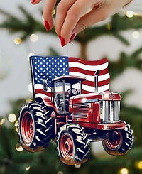 Designocracy American Farmhouse Wooden Ornaments, Set of 3