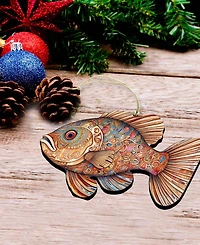Designocracy Colorful Fish Holiday Ornaments, Set of 3