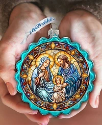 G.Debrekht Family Love Classic Nativity Glass Ornament