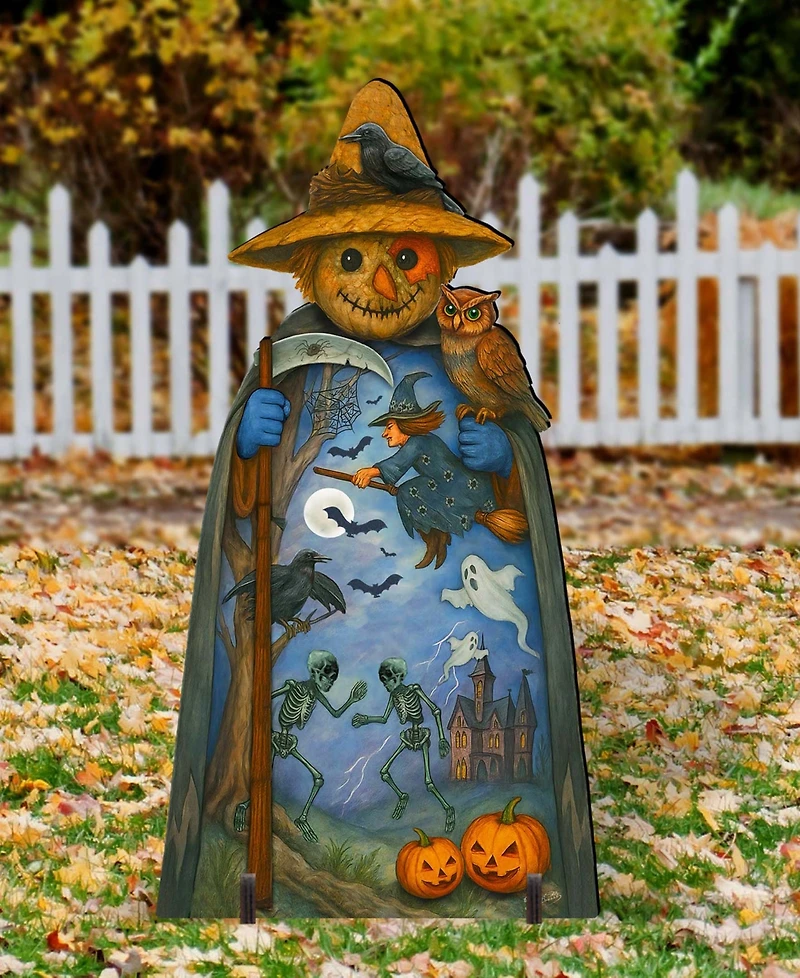 Designocracy Halloween Scarecrow Outdoor Yard Decor