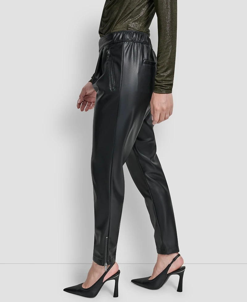 Dkny Women's Zipper Detail Pull-On Pant
