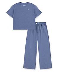 abercrombie kids Boys and Girls 2-Piece Boxy T-Shirt Matching Pants Set