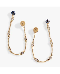 Evil Eye Front to Back Chain Earring