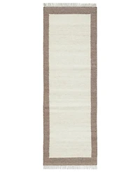 Obeetee Nu Maison Soft Border 2'6"x8' Runner Area Rug