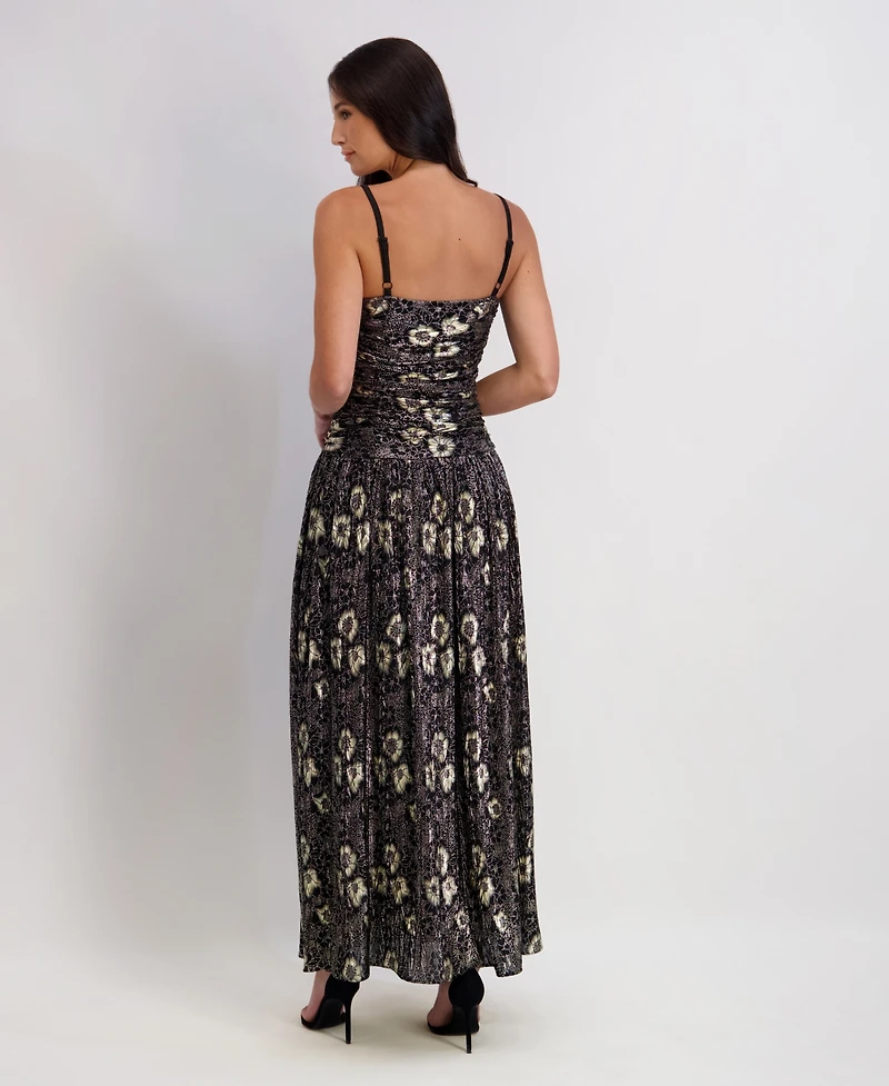 kensie Women's Square Neck Maxi Dress