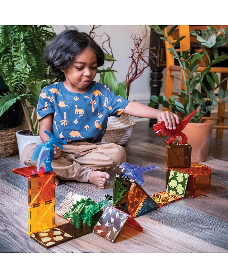 Magna-tilesa Magna-tiles Dino World 40-Piece Magnetic Construction Set, Ages 3+