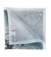 Trafalgar Men's Clarence The Classy Snowflake Silk Holiday 12x12 Pocket Square