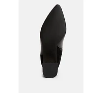 London Rag Desire Suede Back Panel High Ankle Boots Women