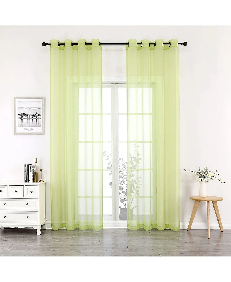GoodGram Ultra Luxurious Elegant Sheer Grommet Single Curtain Panel
