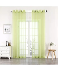GoodGram Ultra Luxurious Elegant Sheer Grommet Single Curtain Panel