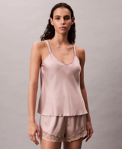Calvin Klein Women's Pull-On Adjustable Straps Satin Camisole