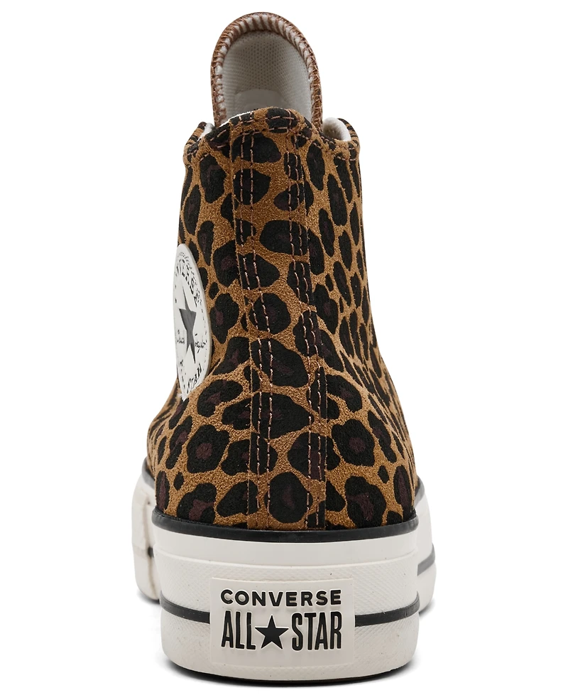 Converse Women's Chuck Taylor All Star Lift Platform Leopard Suede Casual Sneakers from Finish Line