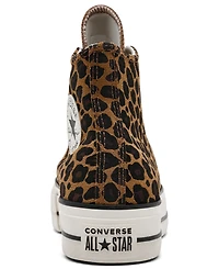 Converse Women's Chuck Taylor All Star Lift Platform Leopard Suede Casual Sneakers from Finish Line