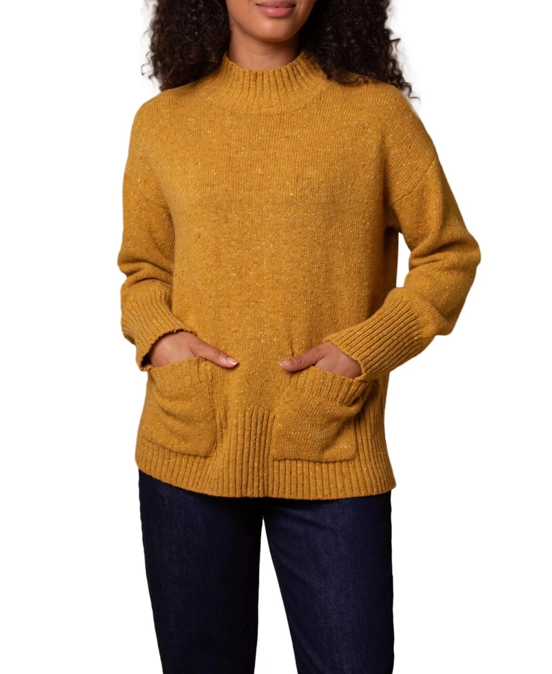 Celtic & Co. Women's Flecked Patch Pocket Sweater