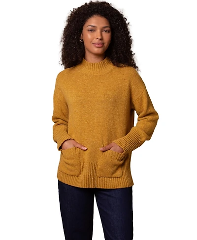 Celtic & Co. Women's Flecked Patch Pocket Sweater