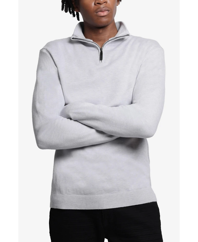 X Ray Men's Quarter Zip Mock Neck Sweater