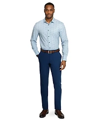 ConStruct Men's Spread Collar Plaid Dress Shirt