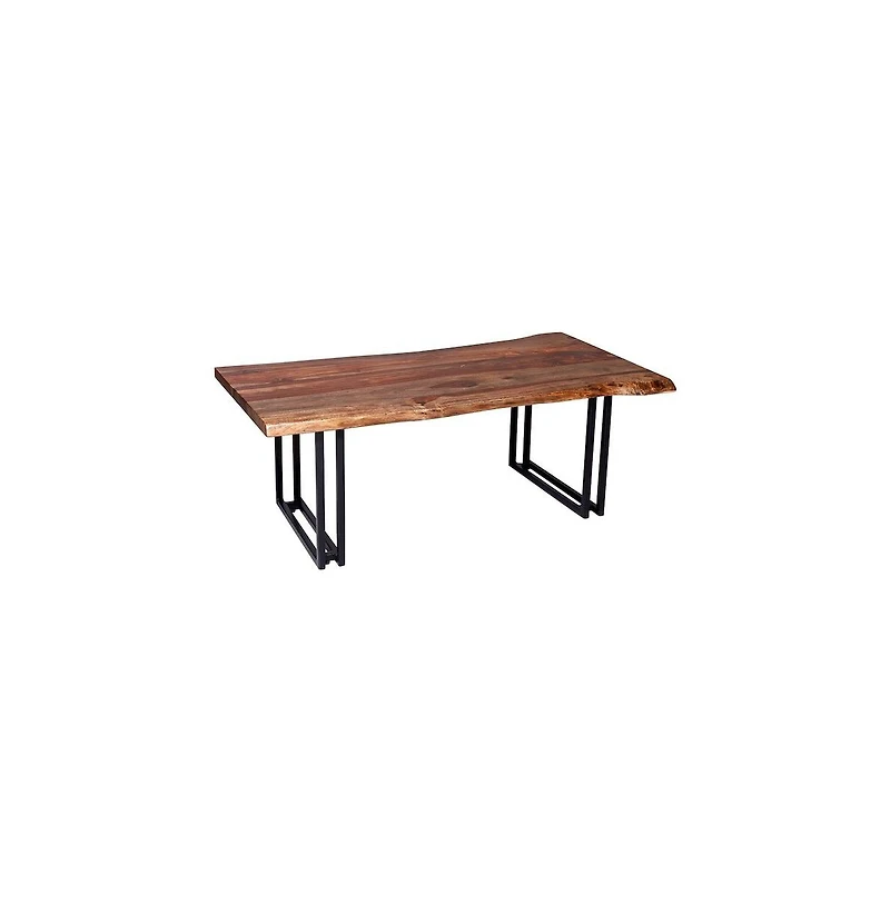 Porter Designs Manzanita Live Edge Solid Sheesham Wood Coffee Table, Brown