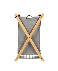 Oceanstar X-Frame Bamboo 3-Bag Laundry Sorter