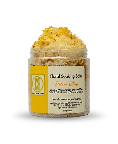 Omm Collection Floral Soaking Bath Salts Passion Citrus 8oz