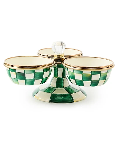 Mackenzie-Childs Emerald Check Triplicity