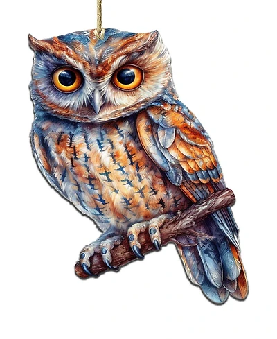 Designocracy Alaskan Great Horned Owl Wooden Ornament