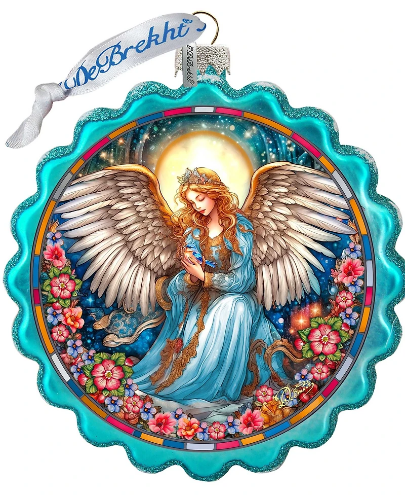 G.Debrekht Angel of Healing Glass Christmas Ornament