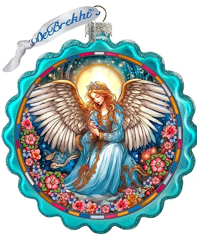 G.Debrekht Angel of Healing Glass Christmas Ornament