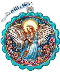 G.Debrekht Angel of Healing Glass Christmas Ornament