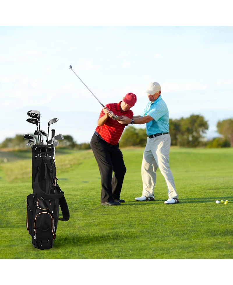 Gymax Golf Stand Bag Portable Lightweight Golf Carry Club Bag w/ 8-way Divider
