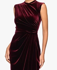 Betsy & Adam Petite Ruched Sleeveless Dress