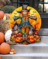 Designocracy Scarecrow Holiday Door Decor