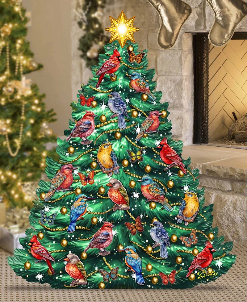 Designocracy Christmas Birds Tree Holiday Decor