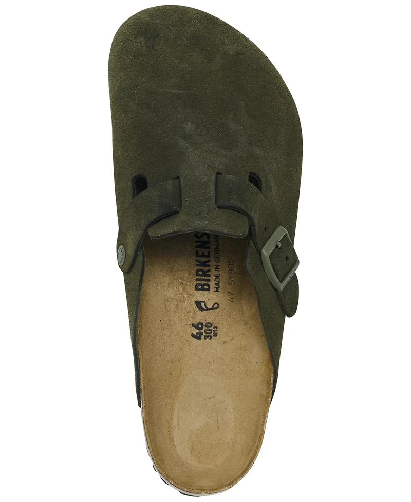 Birkenstock Men's Boston Suede Leather Birko-Flor Clogs from Finish Line