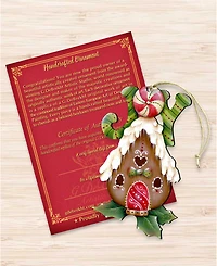 Designocracy Joy Gingerbread House Holiday Ornament