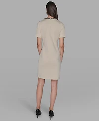 Karl Lagerfeld Paris Women's Embellished Crew Neck Sweater Dress