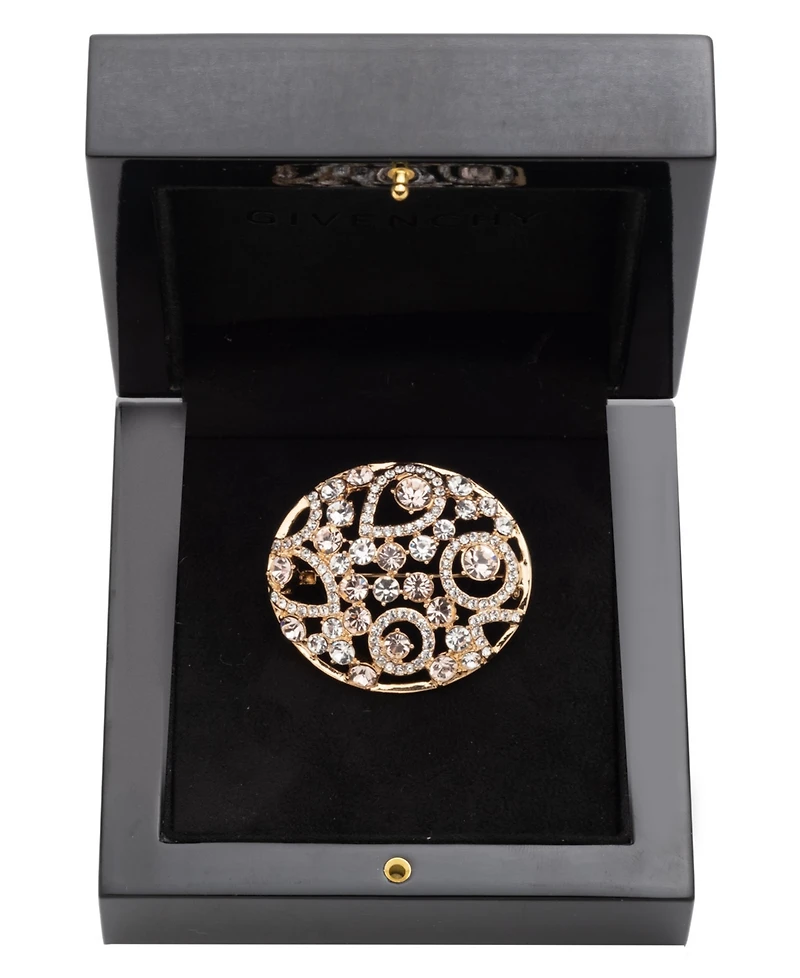 Givenchy Cubic Zirconia Crystal Cluster Boxed Pin