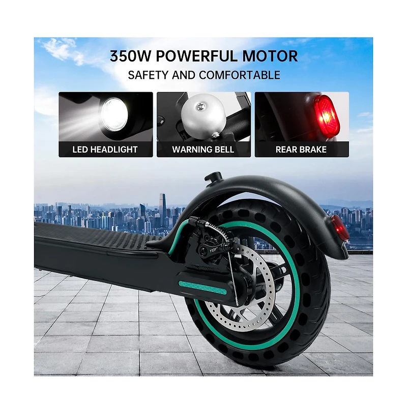 Artudatech 8.5" Folding Electric Scooter With app 350W 35KM Range 30km/h City Commute