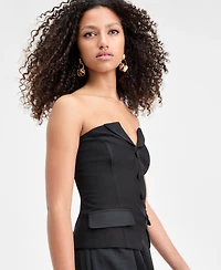 Bar Iii Women's Tuxedo Strapless Top, Macy's Exclusive