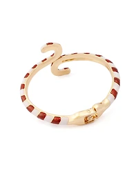 Betsey Johnson Red Santa Baby Candy Cane Bangle Bracelet