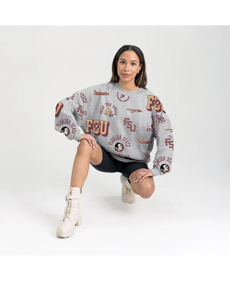 Gameday Couture Women's Gray Florida State Seminoles Always on Repeat Fleece Sweatshirt