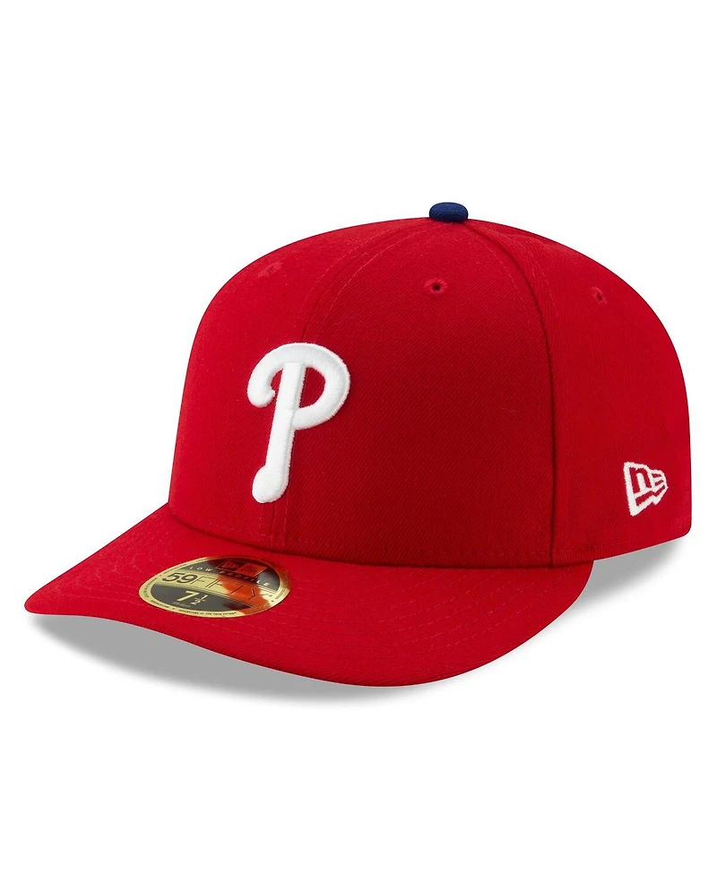 New Era Men's Red Philadelphia Phillies 2025 Mlb Postseason Side Patch Low Profile 59FIFTY Fitted Hat