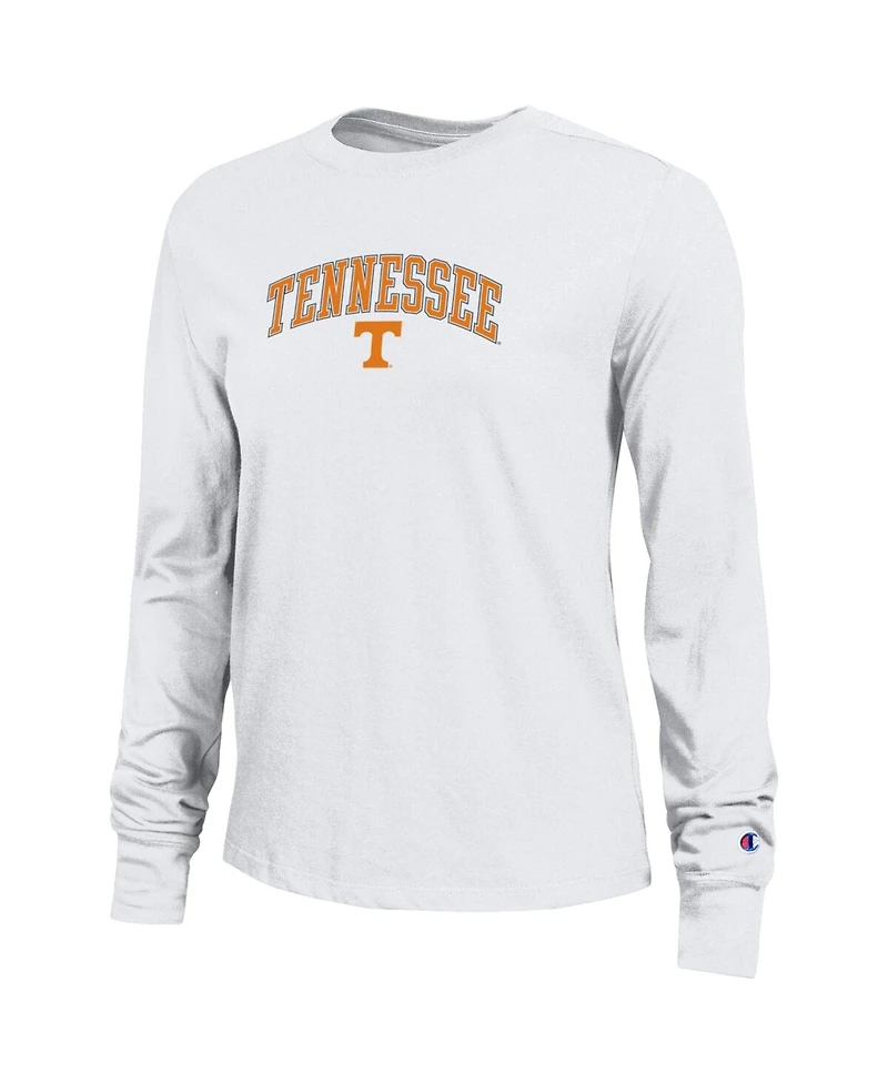 Champion Women's White Tennessee Volunteers Arch Over Logo Long Sleeve T-Shirt