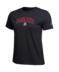 Champion Women's Black Florida State Seminoles Arched Over Logo T-Shirt