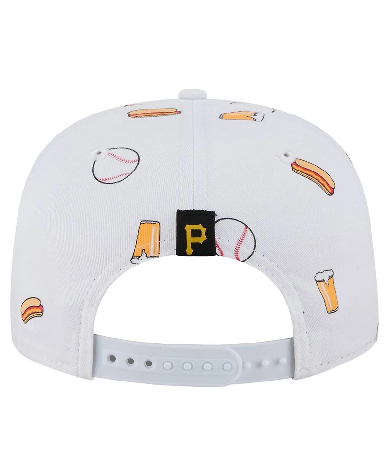 New Era Men's White Pittsburgh Pirates Team Cheer Rope 19TWENTY Adjustable Hat