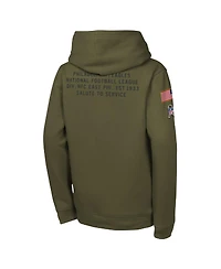 Nike Big Boys and Girls Olive Philadelphia Eagles 2025 Salute to Service Club Fleece Hoodie