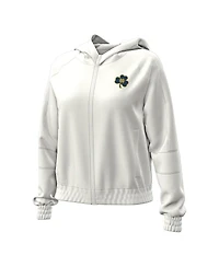 Under Armour Women's Natural Notre Dame Fighting Irish Gameday Rival Fleece Full-Zip Cropped Hoodie